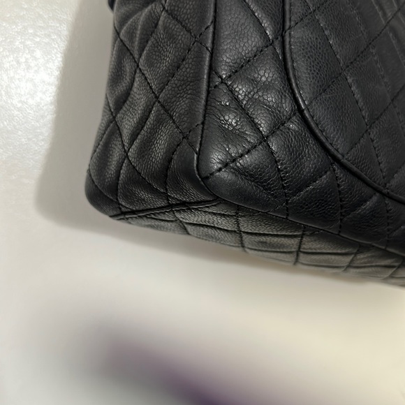 💎✨BEAUTIFUL✨💎 Chanel Quilted CC Caviar Leather Black Chain Shoulder … - Picture 9 of 17
